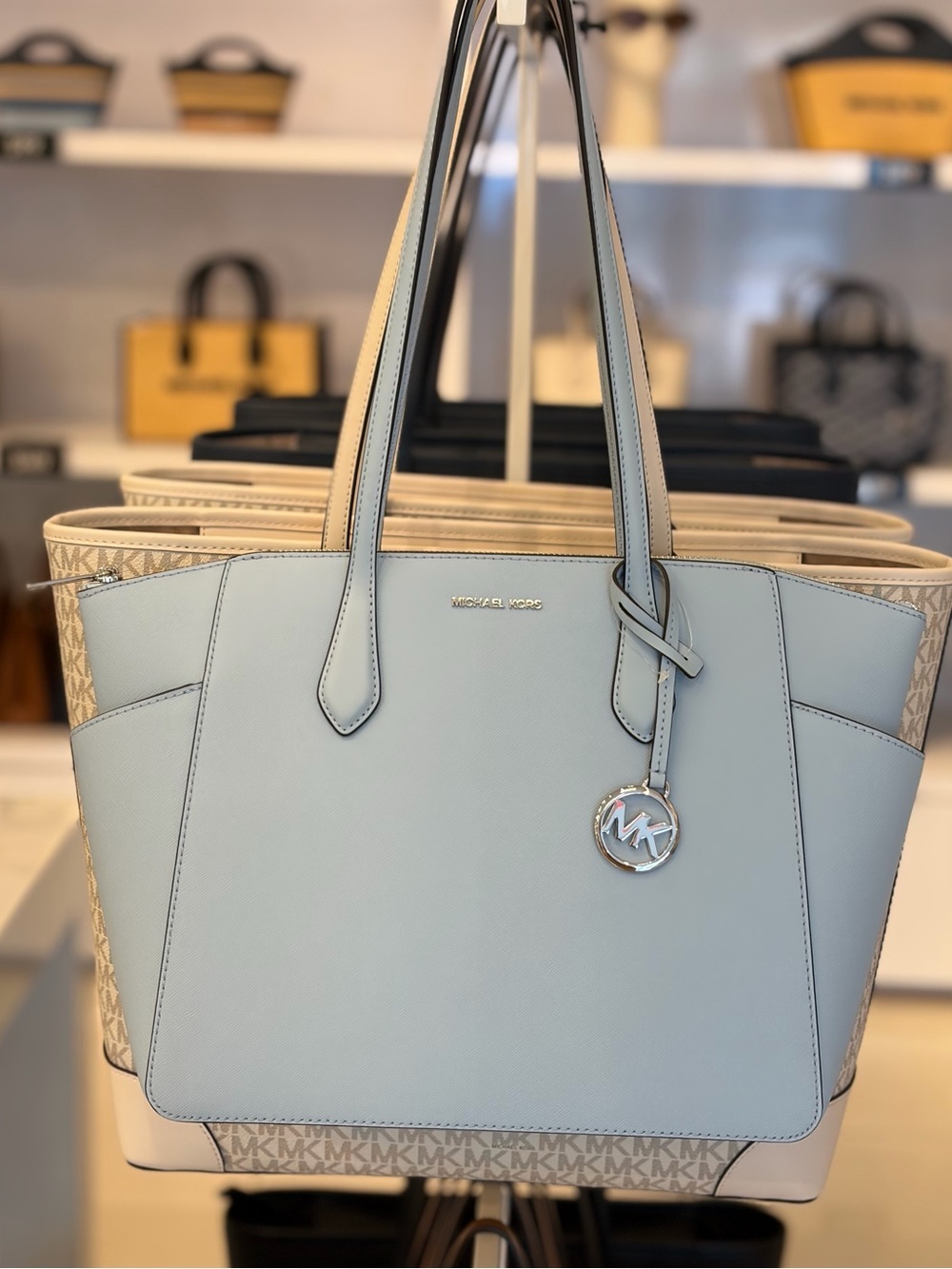 Michael Kors Marilyn Medium Saffiano Leather Tote Shoulder Bag